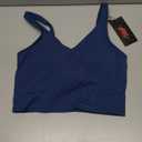 Women's Yoga Padded Tank Top with Built-in Bra Support - Long Sports Moisture - Long Sports Tank Top - Wicking Workout Tank
 Size M