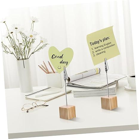20pcs Vertical Memo Holders with Clips Rustic Table Card Holders for Photos Menus Notes Elegant Place Card Display Stands for Home Office Parties