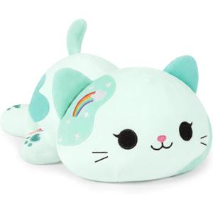 Onsoyours Original Rainbow Cat Plush 20 Inch Kitty Plushies Toy Blue Cat Kitten Stuffed Animal Soft Pillow Kawaii Plushie Gift for Kids & Adults (Rainbow Cat, 20")
