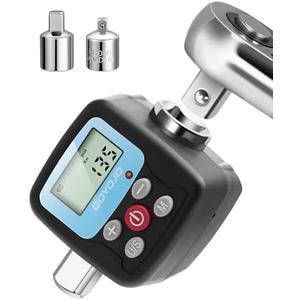 GOYOJO Digital Torque Wrench Adapter, 4-135Nm (2.95-99.6 ft-lb) Electronic Torque Converter with Digital Display, 1/2", 1/4", 3/8" Adapters for Motorcycles, Engine Maintenance, and Versatile DIY Use