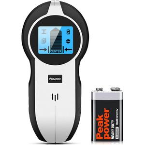 Stud Finder Wall Scanner 5 in 1 Upgraded Electronic Wall Scanner with Battery for Wood Metal and AC Wire Detection,HD LCD Display and Audio Alarm, Blue