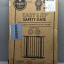 Regalo Safety 29-38.5" Baby Gate for Doorways & Bottom of Stairs, Pressure Mounted Baby Gate with Door for Babies, Toddlers & Pets, Tested & Safe for 30 Years, American Designed, American Owned, Black