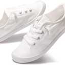 Women's Slip On Canvas Sneaker Low Top Casual Walking Shoes Classic Comfort Flat Fashion Sneakers