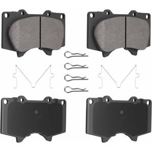 Front Ceramic Brake Pads 5.3" pad plate length fit for Tacoma 2005-2023, For Toyota 4Runner 2003-2023, for Toyota FJ Cruiser 07-14, for Sequoia 01-07, for Lexus GX460 10-23, for GX470 03-09,4 PCS