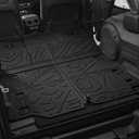 Cargo Mat for 2018-2025 2026 Jeep Wrangler JL (4-Door Unlimitied), Full Coverage All Weather TPE Protector Cargo Mat with Backrest Mat Trunk Mat Cargo Liner for Jeep Wrangler Accessories