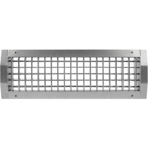 Repa Market 17" x 5" Inch Air Exhaust Grille for Round Ducts - 2 Adjustable Louvre Blades - Galvanized Air Supply Vent Cover - Side Fit Round Surface Canal Ducting from 9.84" to 35.43" Inches