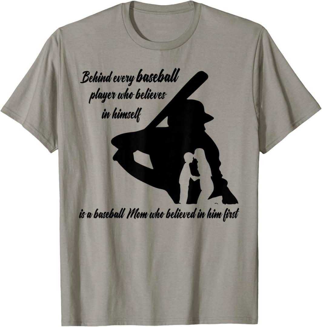 Mother's Day Behind Every Baseball Player Is A Baseball Mom T-Shirt L
