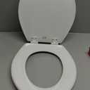 BEMIS 500EC 390 Toilet Seat with Easy Clean & Change Hinges, 1 Pack Round, Cotton White