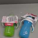 Munchkin Gentle Transition Sippy Cup with Trainer Handles, 10 Ounce, 2 Pack, Blue/Green | Gentle, Transition, with Trainer Handles