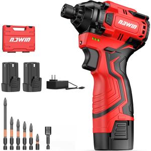 Cordless Impact Driver Kit 16.8V Max Torque 140Nm105ft-lbsHigh Rotation Electric Impact Driver Brushless Motor Continuously Variable Rechargeable 1/4" impact driver 2.0Ah Batteries