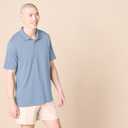 Amazon Essentials Men's Regular Fit Golf Polo Shirt, Moisture-Wicking Quick Dry, Recycled Polyester, Short Sleeve, Light Blue, Large