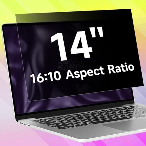 14 Inch 1920x1200 (16:10) Aspect Ratio Laptop Privacy Screen Filter, Anti Blue Light Glare & Anti Scratch Computer Privacy Shield, Not for 14" with 1920x1080P Laptops