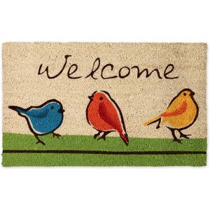 DII Natural Coir Doormat Outdoor Welcome Mat, 17x29, for The Birds