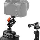 K&F CONCEPT 4.5" Suction Cup Camera Mount with Magic Arm, ARRI Style 1/4" 3/8" Threads, Quick Release Car Mount Compatible with Gopro DJI Insta360 for DSLR Action Camera Phone Video Shooting