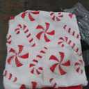 Tiamon 4 Pcs Christmas Throw Pillow Covers 18 x 18 Inch 3D Embroidered Plush Green Red Pillow Cases Christmas Tree Poinsettia Fluffy Faux Fur Cushion Covers for Sofa Couch Winter Holiday Party Decor