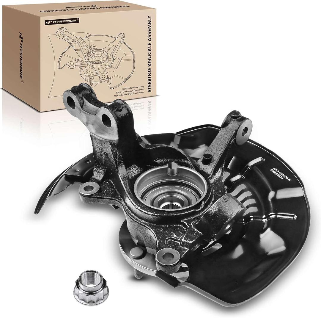 A-Premium Front Right Steering Knuckle & Wheel Bearing Hub Assembly Compatible with Toyota Highlander 2008-2010, Highlander 2011-2013 (GAS Only), 3.5L, Passenger Side