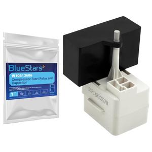 BlueStars New Upgraded W10613606 Refrigerator Compressor Start Relay and Capacitor - Compatible with Whirlpool KitchenAid Kenmore Refrigerators - Replaces W10416065 PS8746522 67003186