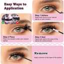 Lash Extension Kit Natural Volume Lash Clusters.8-16mm Waterproof Eyelash Extension Kit with Lash Bond and Seal, Remover, Tweezers and Eyelash Comb for a Natural Look(0.07D,144pcs, D Curl)