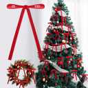 3 x 24pcs Red Velvet Bows Christmas Tree Decorations, 5"x7" Valentines Day Ornaments for Tree Home Coquette Room Birthday Party Front Door Wedding Holiday Decor