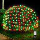 BlcTec Outdoor Christmas Lights 360 LED 9.8ft x 6.6ft Christmas Net Lights with 8 Modes, UL Certified, Timer, Connectable, Waterproof for Bushes, Shrubs, Yard Outdoor Xmas Decorations, Red Green