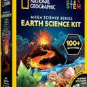 National Geographic Earth Science Kit 100+ Science Experiments & Activities for Kids, Crystal Growing, Volcano Science Kit, Rock Collection, STEM Project Toy for Boys & Girls 