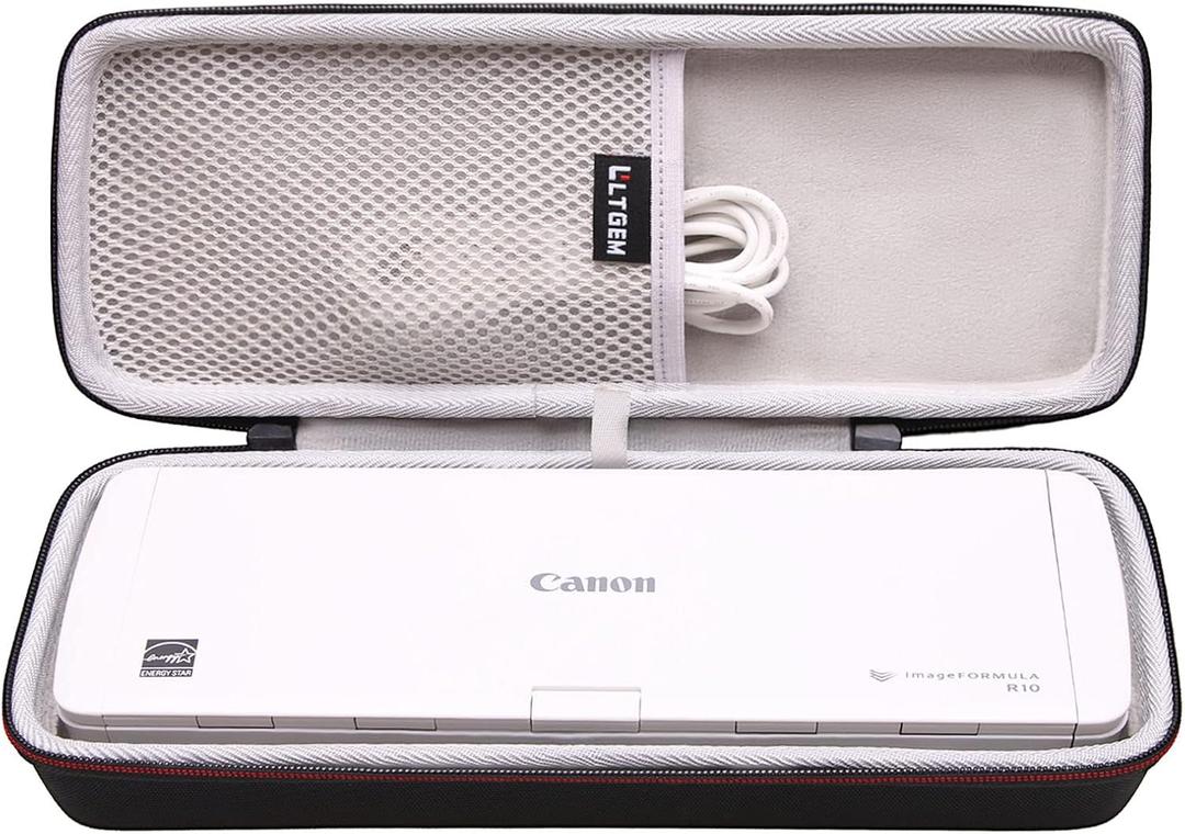 LTGEM EVA Hard Case for Canon imageFORMULA R10 Portable Document Scanner - Protective Carrying Storage Bag