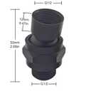 Shower Head Swivel Ball Adapter (Universal Component), Solid Brass Adjustable Shower Arm Connector, Shower Connector Ball Joint, Matte Black