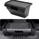 Rear Center Console Organizer for Tesla Model Y, TPE Backseat Storage Box with Anti-Slip Lid Cover Rear Middle Bin 2nd Row Seat Organizer for Model Y 2024 2023-2020 Accessories