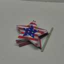 12 Pcs 4th of July Yard Sign Large Patriotic Stars Yard Sign with Stakes Memorial Day Red White and Blue Patriotic Tree Decorations for Independence Lawn and Garden Outdoor Decoration