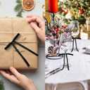 Satin Ribbon Bows Christmas Tree Twist Tie Bows Xmas Ornaments 50 Pcs Black Ribbon Bows Christmas Bows Twist Tie Bow Christma Tree Garland Wreath Gift Wrapping Indoor Xmas Decor