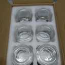NETANY 6-pack 16oz Glass jars with Airtight Lids, Overnight Oats Containers with Lids, Wide mouth Mason Salad jars, Glass Food Storage Containers for Snacks Yogurt Spice Sugar-White