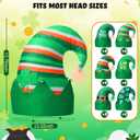 24 Pcs St. Patrick's Day Hat Bulk Felt Leprechaun Shamrock Cap Irish Top Hats for Adult Men Women Parades Event Dress-up Cosplay