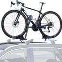 Roof Bike Rack Mount, Foldable Upright Bicycle Carrier, Lightweight Aluminum Bike Rack with Secure Locking, 1-Bike Rooftop Carrier for Car/SUV, Black (GRAY)