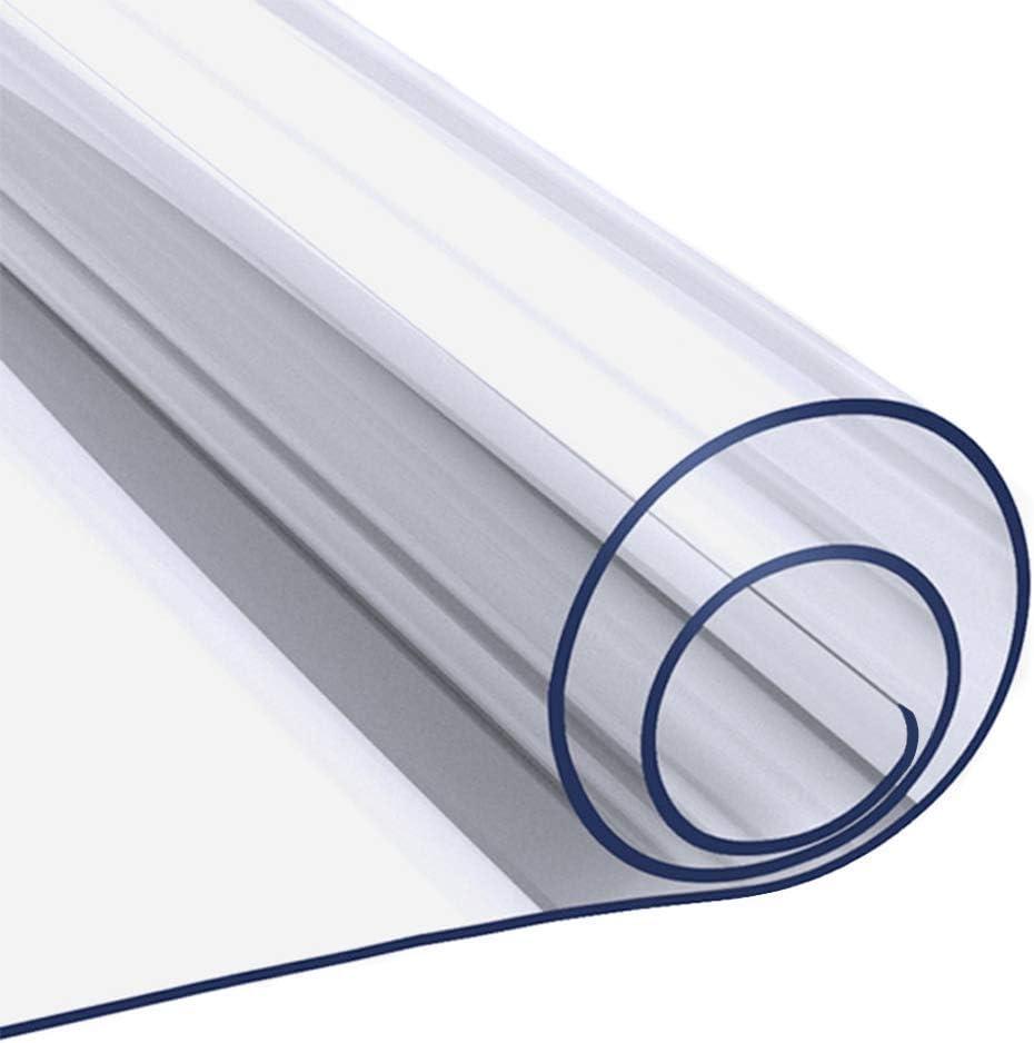 42 x 78 Inch 2mm Clear Plastic Table Protector Thick Wipeable PVC Vinyl Tablecloth Furniture Protective Desktop Liner Cover Waterproof Dining Tabletop Protection Desk Top Blotter Under Grill Mat Pad