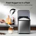 Typhur Nugget Ice Maker Countertop, Self-Cleaning Pump, 35lb/24H, Stainless