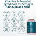 WEEM Hair Skin and Nails Gummies - Supports Healthy Hair - Vegan biotin Vitamins for Women & Men Supports Faster Hair Growth, Stronger Nails, Healthy Skin, Extra Strength (1), EXP: 05/29/2028