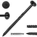 FMhotu #14 Heavy-Duty Wood Screws, Star Drive Deck Screws, Rust Resistant Timber Screws for Timber/Log/Landscaping Wood (4-1/2 Inch,500Pcs,Black)