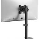 WALI Single Monitor Stand up to 32 Inch Screens, Freestanding Single Monitors Arm Desk Mount, Universal VESA Monitor Mount 75x75/100x100mm, Adjustable Height and Angle (MF001), Black