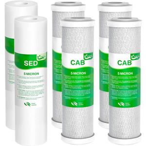 2-Set Pre-Filter Stage 1-3 Replacement Fit for Standard 10 and APEC Essence & Ultimate RO Water Filter System WFS-1000, RO-45, ROES-50, ROES-75, ROES-PH75, RO-90, RO-PH90, RO-Hi, RO-PERM, RO-Pump