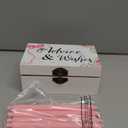 Geelin 100 Pcs Pink Bow Baby Shower Advice and Wishes Card Box with 1 Wood Sign 5 Pens 100 Pink Bow Double Side Cards for Baby Shower Games Supplies Guest Invitations Gifts New Parents