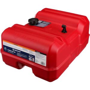 Attwood 8812LLP2 12-Gallon Fuel Tank, EPA-Compliant, Low-Profile, No Gauge, 24 Inches Long x 18 Inches Wide x 11.61 Inches High