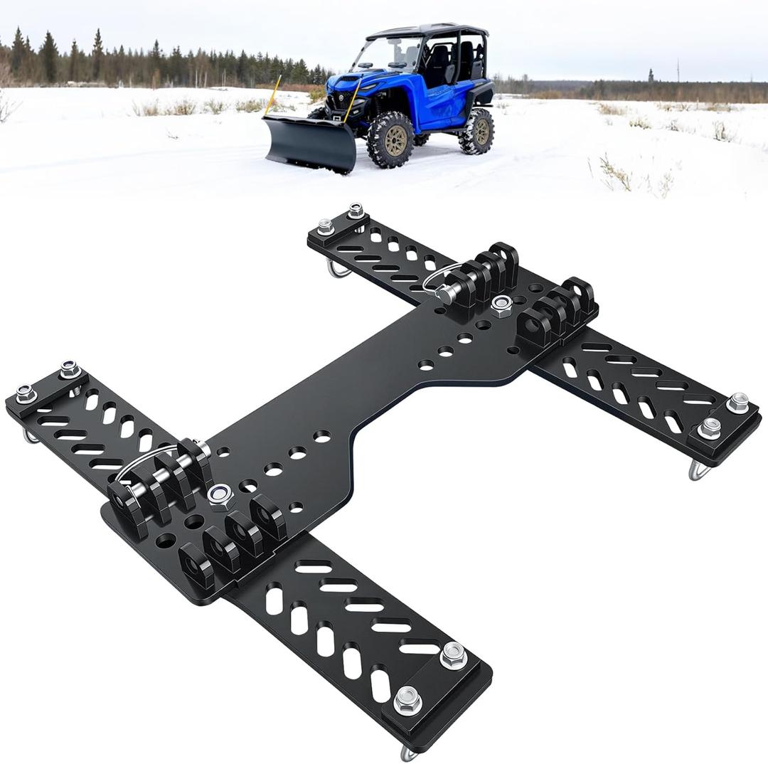Universal Heavy Duty Alloy Steel ATV Snow Plough Mount,Replaces OEM #105745 & #10-5745,Black Powder Coated Finish