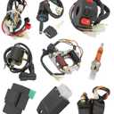 Complete Wiring Harness Kit ATV Wire Harness for Taotao Chinese 4 Wheeler 50cc 70cc 110cc 125cc Pit Quad Dirt Bike Parts with Electrics Stator Coil CDI Solenoid Relay by BOOTOP PIN