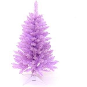 Small Christmas Tree 4FT Artificial Desktop Xmas Tree for Holiday Decor 161 Branch Tips, Purple
