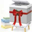 2025 Large Towel Warmer with 35L Capacity, Foldable Towel Warmer Bucket for Bathroom Fit Oversized Towels Bathrobes Blankets