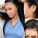 Arabella 13x6 Glueless Wigs Human Hair Three-Goᵀᴹ HD Lace Front 15A Straight Wigs Human Hair 210% Density Wear and Go Glueless Wig Pre Plucked Pre Cut Drawstring Wig Beginner-Friendly 20 Inch