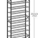 YATINEY 12 Tier Shoe Rack, Large Capacity Shoe Storage Organizer Holds 48 Pairs, Sturdy and Stable, for Entryway, Hallway, Closet, Dorm Room, Rustic Brown SS12BR, 27.8" x 10.8" x 79.3"