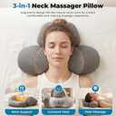 Freebody 3-in-1 Neck Massager Pillow with Heat & Massage, Ergonomic Neck Support Pillow with Stretching Support for Home & Office Use, Grey