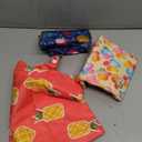 ALVA ALVABABY 3pcs Cloth Diaper Wet Dry Bags Waterproof Reusable with Two Zippered Pockets Travel Beach Pool Daycare Soiled Baby Items Yoga Gym Bag for Swimsuits or Wet Clothes 3L-ZM20A (Pineapple flower fruit)