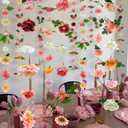 Suncalla 12 Pcs 70.8 ft Flower Garlands Hanging Artificial Wildflower Vine Decor from Ceiling Floating Floral Backdrop Silk Fake Flower Garland for Wedding Home Garden Wall Arch(Blossom)